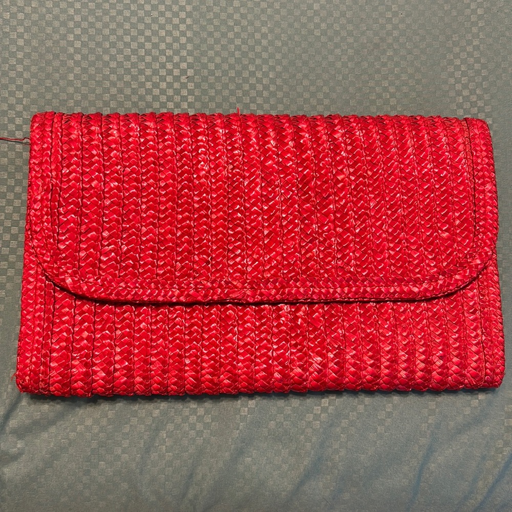Cute Hot Pink Woven Clutch